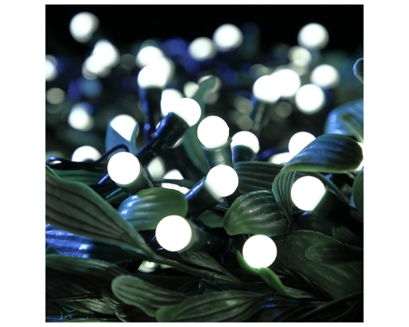 100 BATTERY OPERATED WHITE MULTI FUNCTION BERRY LIGHTS