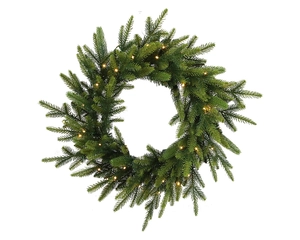 24" NORDMAN FIR PRE-LIT WREATH