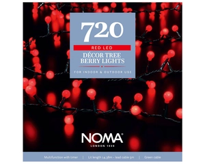 720 RED DECOR BERRY LIGHTS - image 1