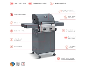 GRILLSTREAM CLASSIC 2 BURNER HYBRID BBQ - image 3