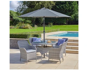 MONTE CARLO STONE 4 SEAT DINING SET