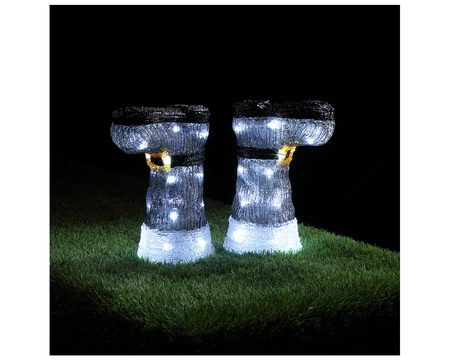 SANTA BOOTS STAKE LIGHTS SET OF 2