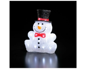 SITTING SNOWMAN 30 WHITE LEDS