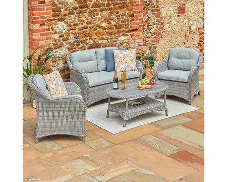 ST TROPEZ STONE SOFA AND CHAIRS LOUNGE SET - image 1