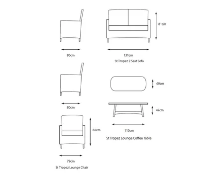 ST TROPEZ STONE SOFA AND CHAIRS LOUNGE SET - image 3